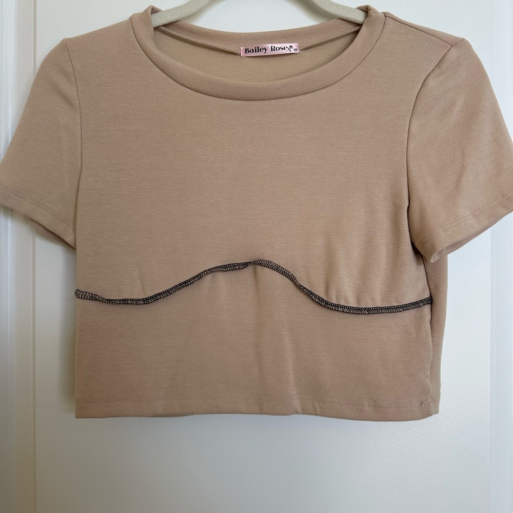 Tan Crop Top
